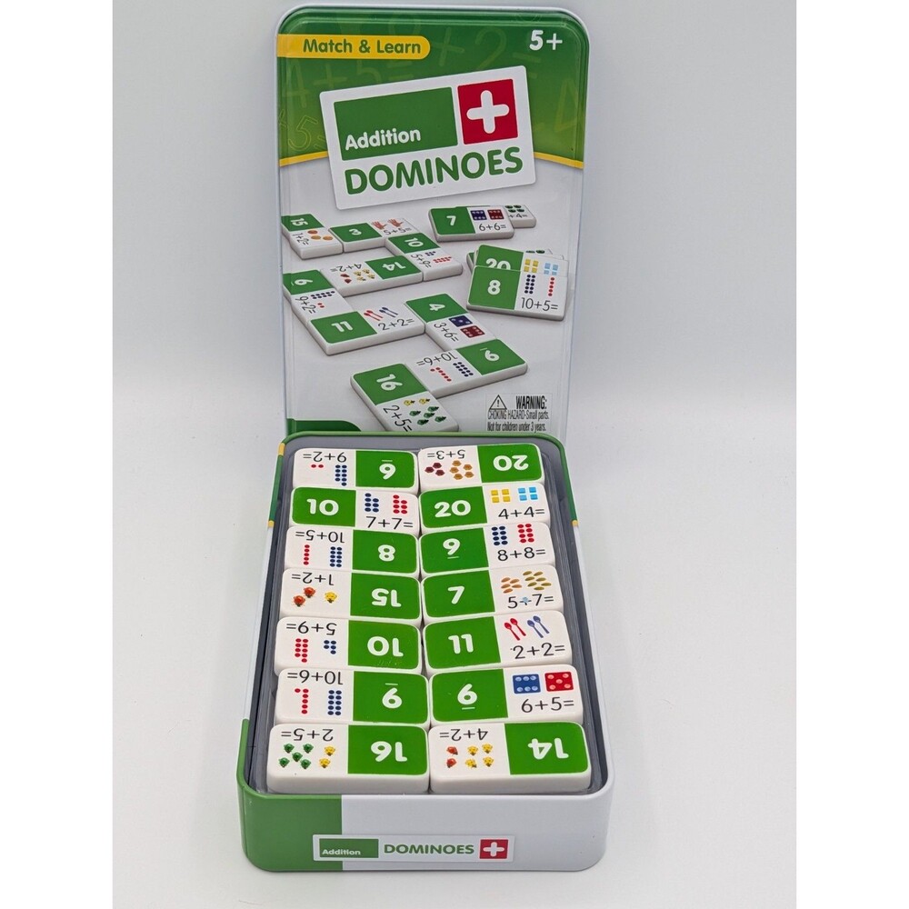 Junior Learning Addition Dominoes Match And Learn 28 Pieces Educational Grade